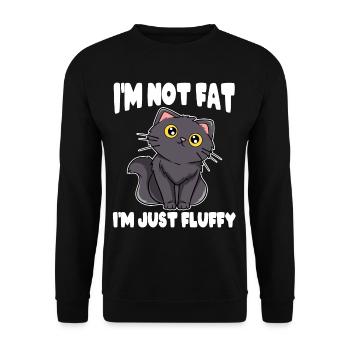 Chats Je ne suis pas gros Je ne suis qu’une - Sweat-shirt Unisexe - noir - Devant - Alina (178cm) & Michal (187cm)