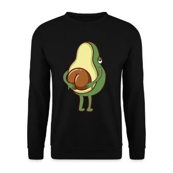 Costume d'avocat Vegan Nice avocat frais - Sweat-shirt Unisexe - noir - Devant - Alina (178cm) & Michal (187cm)
