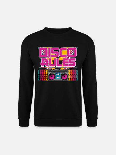 Vintage Schallplatten Disko Vinyl Disco - Unisex Pullover - Schwarz