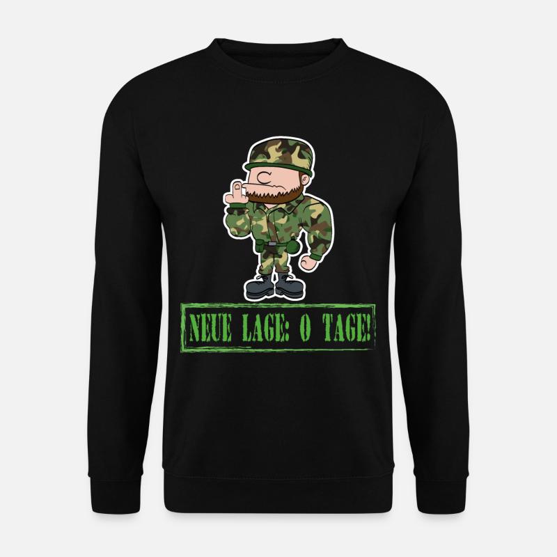 Lustiges Soldaten Abrüsten Bundeswehr Bundesheer - Unisex Pullover - Schwarz