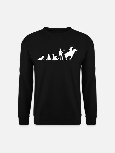 Evolution du cheval d'un cavalier Amoureux du cheval - Sweat-shirt Unisexe - noir