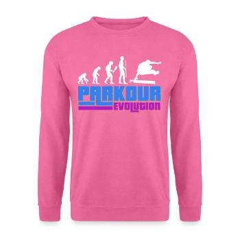 Parkour Evolution Parkourtricks Sport - Sweat-shirt Unisexe - rose - Devant