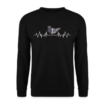 Pigeon fancier prize flight gift carrier pigeon pigeons - Unisex Sweatshirt - black - Front - Alina (178cm) & Michal (187cm)