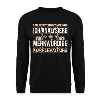 Drôle de phrase Physio Idée de cadeau pour - Sweat-shirt Unisexe - noir - Devant - Alina (178cm) & Michal (187cm)