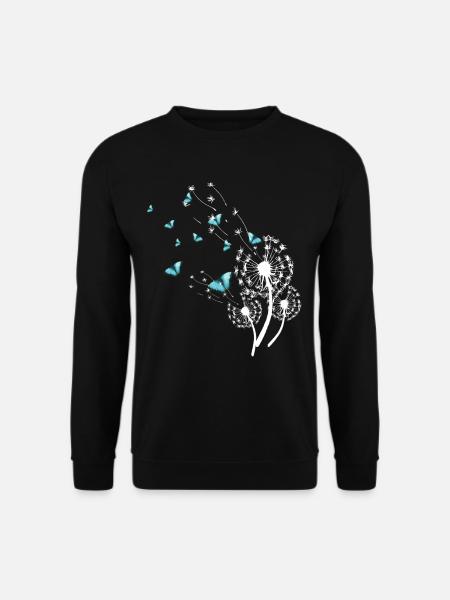 Löwenzahn und Schmetterlinge Design für Damen - Unisex Pullover - Schwarz