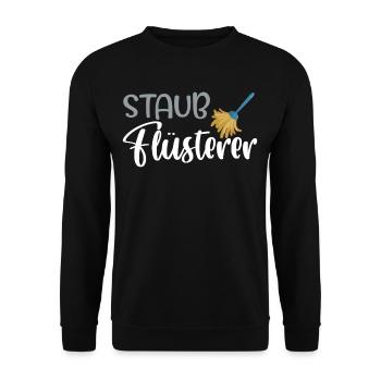 Staubflüsterer Reinigungskraft Putzkräfte Putzen - Unisex Pullover - Schwarz - Vorne - Alina (178cm) & Michal (187cm)