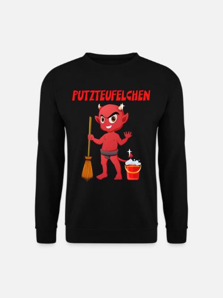 Putzteufelchen Reinigungskraft Hobby Putzen - Unisex Pullover - Schwarz