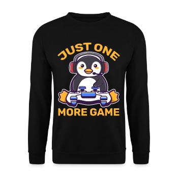 Just another game Penguin Gaming Kawaii Gamer - Unisex Sweatshirt - black - Front - Alina (178cm) & Michal (187cm)