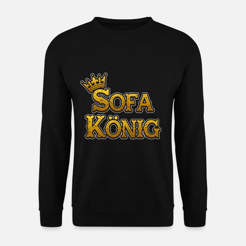 Sofa König Statement Couch-Potato Faulenzen - Unisex Pullover - Schwarz