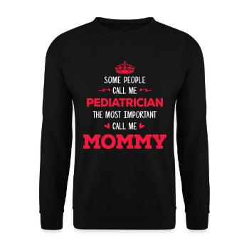 Kinderarzt Mama, Kinderarzt Mama - Unisex Pullover - Schwarz - Vorne - Alina (178cm) & Michal (187cm)