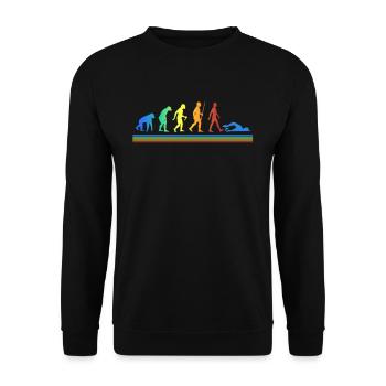 Swimmer Evolution Recreational Athletes - Unisex Sweatshirt - black - Front - Alina (178cm) & Michal (187cm)