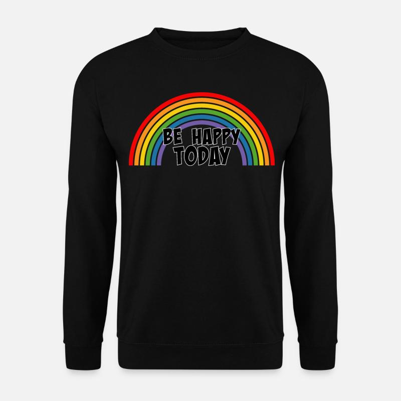 Regenbogen be happy today - Unisex Sweatshirt - black