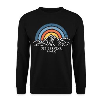 Piz Bernina Souvenir Bergtour Hochtour Andenken - Unisex Pullover - Schwarz - Vorne - Alina (178cm) & Michal (187cm)
