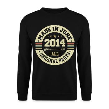 June 2014 Birthday Present June 2014 June 2014 - Unisex Sweatshirt - black - Front - Alina (178cm) & Michal (187cm)