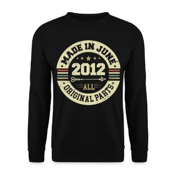 June 2012 Birthday Present June 2012 June 2012 - Unisex Sweatshirt - black - Front - Alina (178cm) & Michal (187cm)
