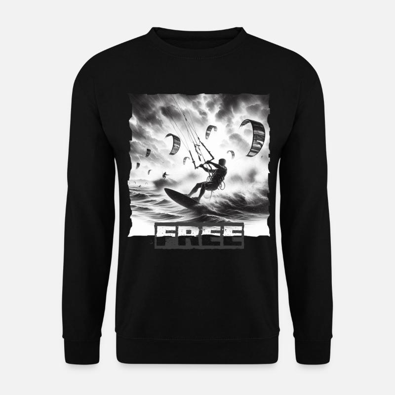 Kitesurfing - Unisex Pullover - Schwarz