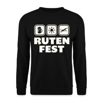 Rutenfest Ravensburg Wappen Symbole - Unisex Pullover - Schwarz - Vorne - Alina (178cm) & Michal (187cm)