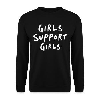 Filles Soutien Filles Amitié - Sweat-shirt Unisexe - noir - Devant - Alina (178cm) & Michal (187cm)