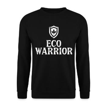 Eco Warrior Nature Conservation Environmental Protection - Unisex Sweatshirt - black - Front - Alina (178cm) & Michal (187cm)