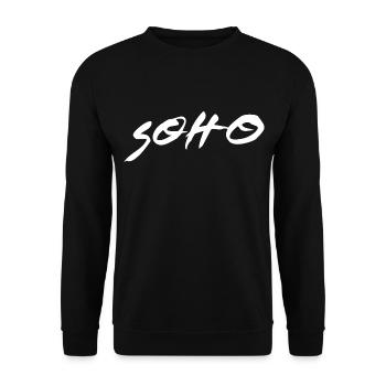 Design Soho en blanc - Sweat-shirt Unisexe - noir - Devant - Alina (178cm) & Michal (187cm)