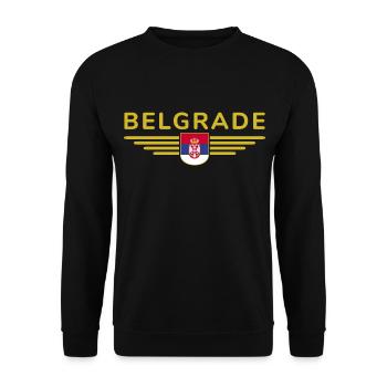 T-Shirt Belgrade – Pour les fans de la capitale - Sweat-shirt Unisexe - noir - Devant - Alina (178cm) & Michal (187cm)