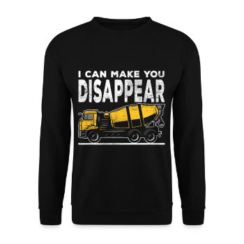 Chauffeur de camion de béton sarcastique travailleur de la construction - Sweat-shirt Unisexe - noir - Devant - Alina (178cm) & Michal (187cm)
