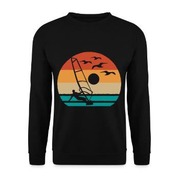 Windsurfer mer vagues Sport planche à voile - Sweat-shirt Unisexe - noir - Devant - Alina (178cm) & Michal (187cm)