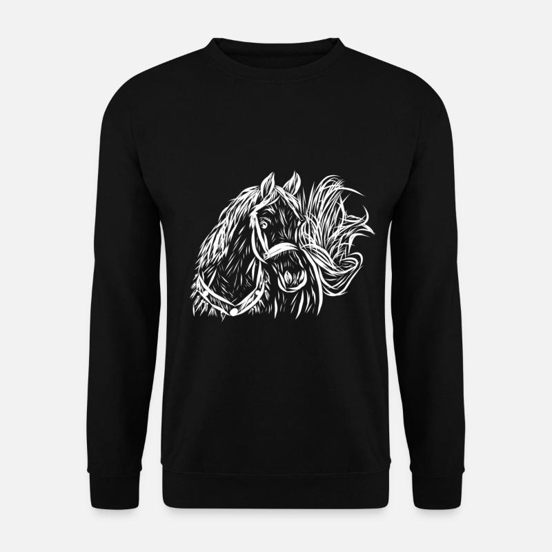 Pferd - Unisex Pullover - Schwarz