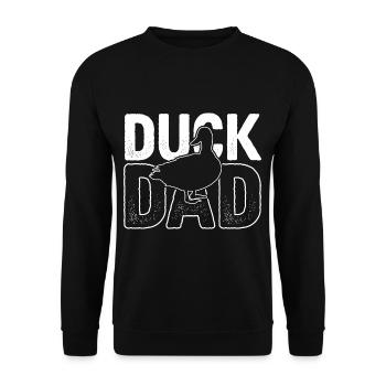 Funny Duck Dad Humor Duck Father - Unisex Sweatshirt - black - Front - Alina (178cm) & Michal (187cm)