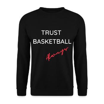 Gift basketball basketball funny sport passion - Unisex Sweatshirt - black - Front - Alina (178cm) & Michal (187cm)