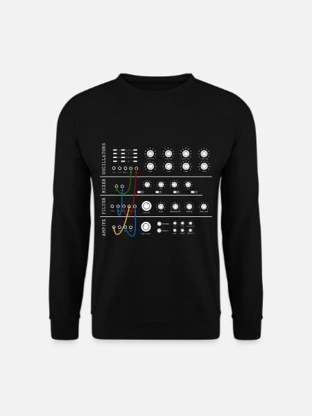 Modularer Synthesizer Analog Musikproduzent - Unisex Pullover - Schwarz