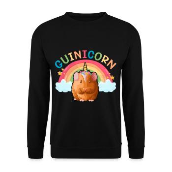 CuteUnicorn cobaye fille - Sweat-shirt Unisexe - noir - Devant - Alina (178cm) & Michal (187cm)