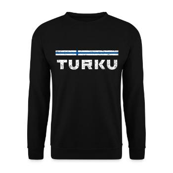 Turku Vintage - Unisex Sweatshirt - black - Front - Alina (178cm) & Michal (187cm)