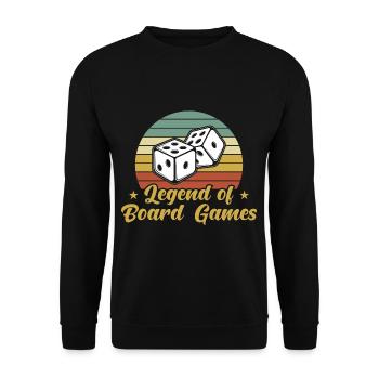 Board Game Nerd Gifts Board Games - Unisex Sweatshirt - black - Front - Alina (178cm) & Michal (187cm)