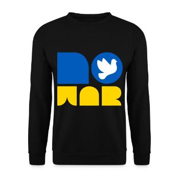 No War Shirt - Peace for Ukraine - Unisex Sweatshirt - black - Front - Alina (178cm) & Michal (187cm)