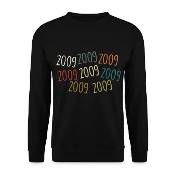 Né en 2009 - légendaire depuis 2009 - Sweat-shirt Unisexe - noir - Devant - Alina (178cm) & Michal (187cm)