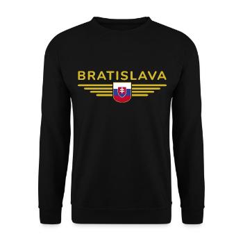 Bratislava, Slovaquie Style Design T-Shirt - Sweat-shirt Unisexe - noir - Devant - Alina (178cm) & Michal (187cm)