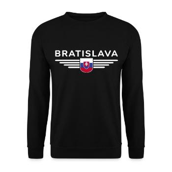 Bratislava, Slovakia Style Design T-Shirt - Unisex Sweatshirt - black - Front - Alina (178cm) & Michal (187cm)