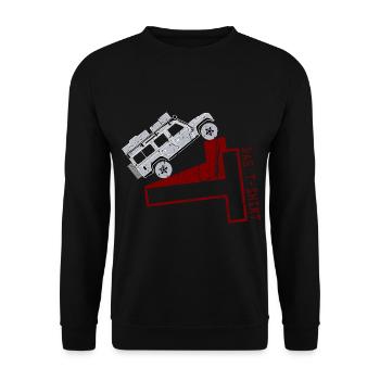 Das Defender T-Shirt - Unisex Pullover - Schwarz - Vorne - Alina (178cm) & Michal (187cm)