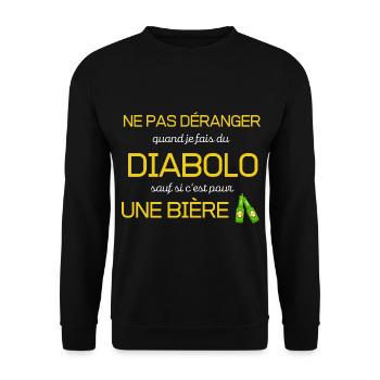 Cadeau humour diabolo cirque passion drôle - Sweat-shirt Unisexe - noir - Devant - Alina (178cm) & Michal (187cm)