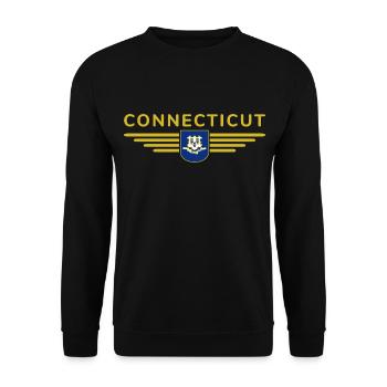 Connecticut Fan T-Shirt – Style & Coast - Sweat-shirt Unisexe - noir - Devant - Alina (178cm) & Michal (187cm)