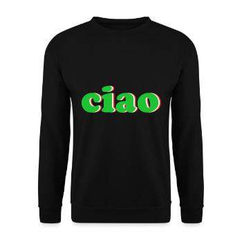 ciao italia - Unisex Sweatshirt - black - Front - Alina (178cm) & Michal (187cm)