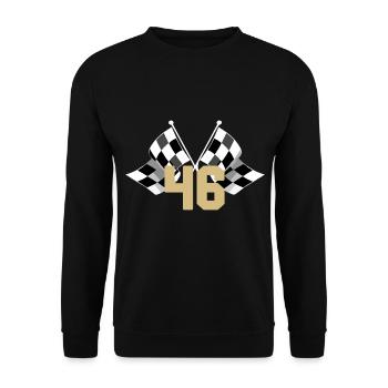 Motorsport No. 46 Moto - Unisex Sweatshirt - black - Front - Alina (178cm) & Michal (187cm)