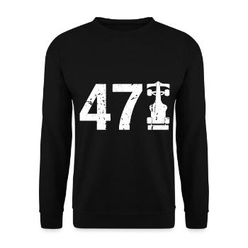 47 Formula Racing Motorsport - Unisex Pullover - Schwarz - Vorne - Alina (178cm) & Michal (187cm)