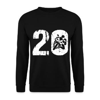 Motorcycle 20 Motorcyclist Moto - Unisex Sweatshirt - black - Front - Alina (178cm) & Michal (187cm)