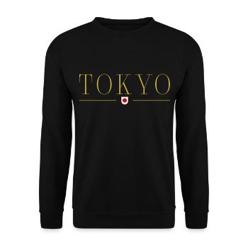 Tokyo Japon Fan Outfit T Shirt Design - Sweat-shirt Unisexe - noir - Devant - Alina (178cm) & Michal (187cm)