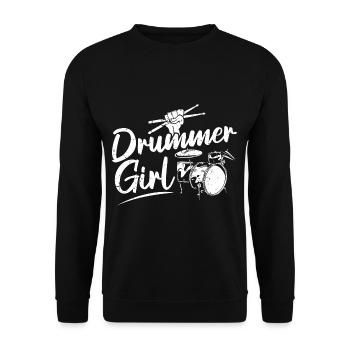 Cool drums musician drummer gift - Unisex Sweatshirt - black - Front - Alina (178cm) & Michal (187cm)
