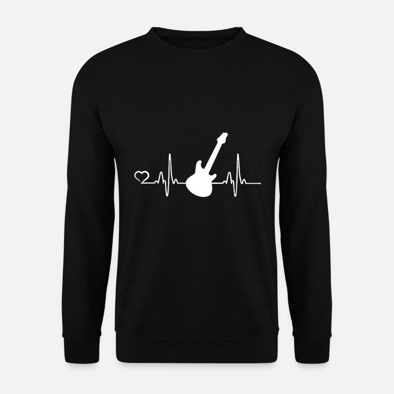 Lustig E Gitarre Gitarrist Musik Musiker Geschenk - Unisex Pullover - Schwarz