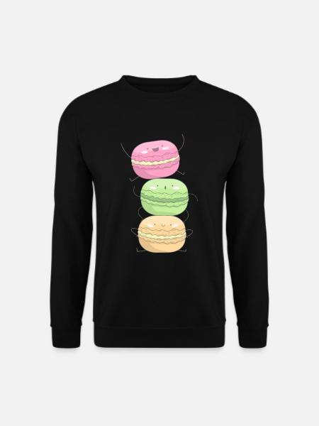 Lustige Macarons Geschenk für Bäcker - Unisex Pullover - Schwarz
