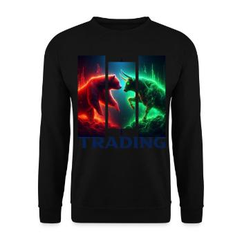 Trading - Unisex Sweatshirt - black - Front - Alina (178cm) & Michal (187cm)